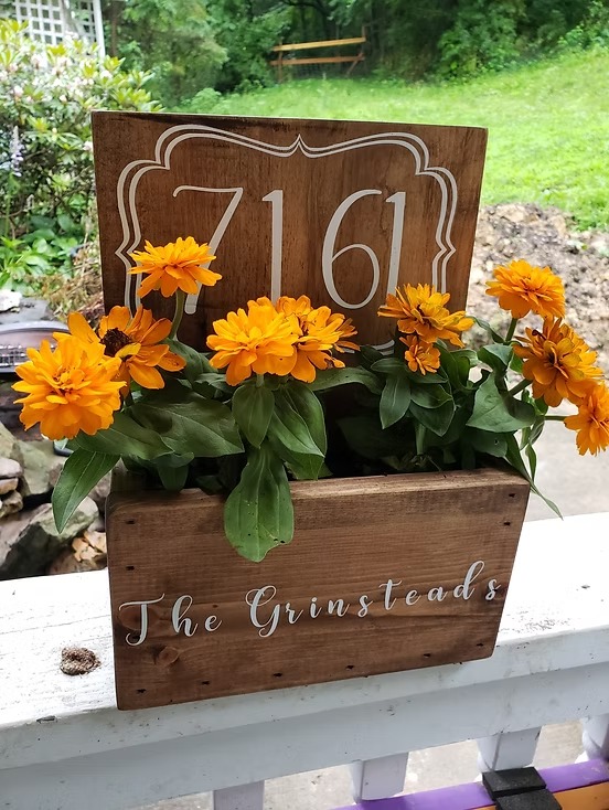 House Number Planter